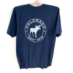 Vintage Winter Park Colorado Polo Mens Size L Blue Eagle USA Tag